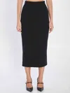 Dolce & Gabbana Wool Pencil Skirt In Black