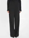 Dolce & Gabbana Pleated Wide Leg Trousers In Black