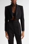 DOLCE & GABBANA DOLCE&GABBANA WOOL & SILK BLEND CROP BLAZER