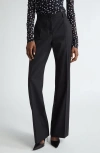 Dolce & Gabbana Dolce&gabbana Wool Flare Leg Pants In N0000 Nero