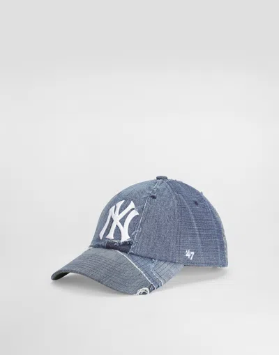 Dolce & Gabbana Dolce&gabbana X '47 New York Yankees Denim Patchwork Baseball Cap In Pattern