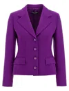 Dolce & Gabbana Dolce Wool Crepe Jacket In Purple