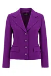 Dolce & Gabbana Dolce Wool Crepe Jacket In Purple