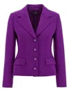 Dolce & Gabbana Dolce Wool Crepe Jacket In Purple