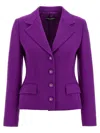 Dolce & Gabbana Dolce Wool Crepe Jacket In Purple