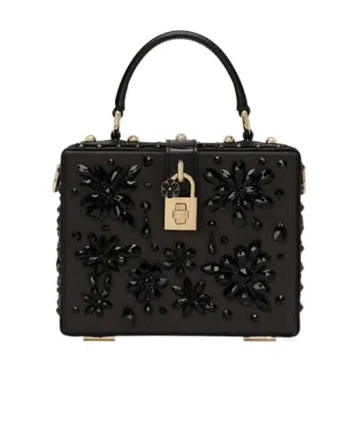 Dolce & Gabbana Dolce Box Gemstone-detail Tote Bag In Black