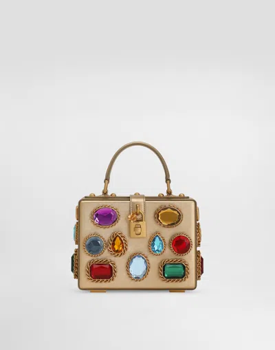Dolce & Gabbana Dolce Box Handbag In Gold