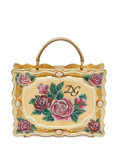 Pre-owned Dolce & Gabbana Dolce Box Mini Bag In Gold