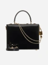 DOLCE & GABBANA DOLCE BOX PATENT LEATHER HAND BAG