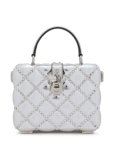 Dolce & Gabbana Dolce Box Rhinestone-embellished Bag In Metallic