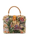 Dolce & Gabbana Dolce Box Sequin-embellished Tote Bag In Orange