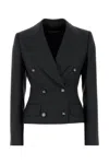 Dolce & Gabbana Double-breasted Dolce Jacket With Dg-branded Buttons In Charcoal