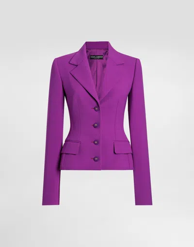 Dolce & Gabbana Dolce Double Crêpe Jacket In Purple