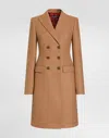 Dolce & Gabbana Dolce Double-breasted Wool Coat In Beige