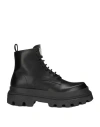 Dolce & Gabbana Studded Calfskin Hi-trekking Ankle Boots In Black