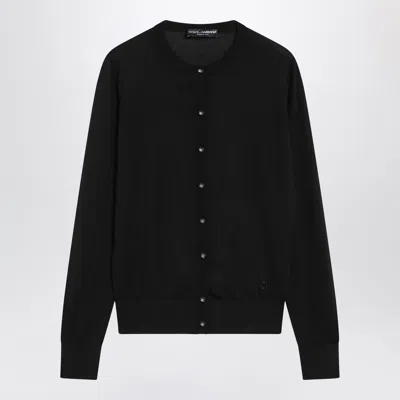 Dolce & Gabbana Black Cashmere And Silk Cardigan