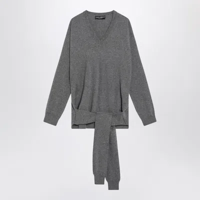 Dolce & Gabbana Dolce E Gabbana Dolce Cashmere Sweater In Soft Mini Style In Gray