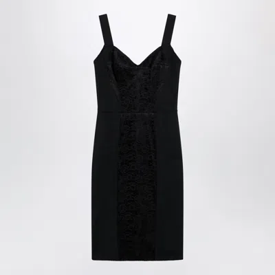 Dolce & Gabbana Dolce E Gabbana Lace-detail Sheath Dress In Black