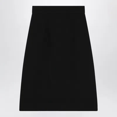 Dolce & Gabbana Dolce E Gabbana Virgin Wool Mini Skirt In Black