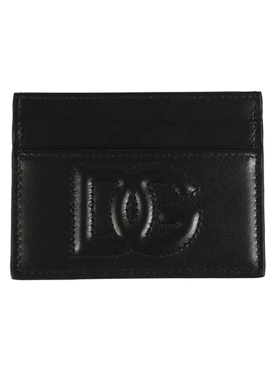 Dolce & Gabbana Signature Logo Card Holder In Black