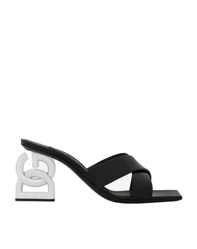 Dolce & Gabbana 3.5 Mules Woman Sandals Black Size 5.5 Leather