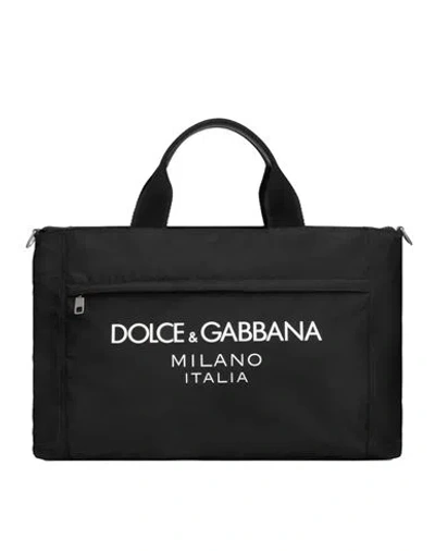 Dolce & Gabbana Holdall Logo Bag Woman Cross-body Bag Black Size - Nylon