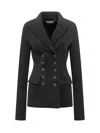 Dolce & Gabbana Black Wool Double-breasted Jacket In Multi