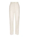 Dolce & Gabbana Logo Lace Casual Pants In White