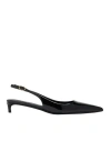 Dolce & Gabbana Patent Leather Cardinale Slingbacks In Black