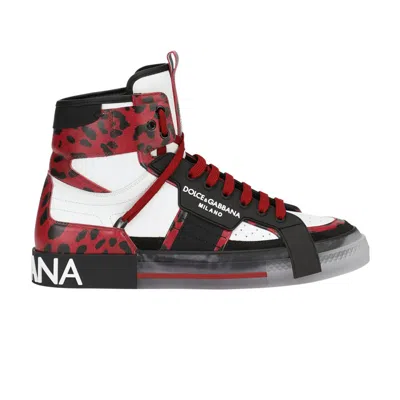 Pre-owned Dolce & Gabbana Custom 2.zero High 'hot Animalier' | Black | Men's Size 42.5