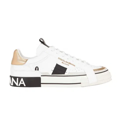 Pre-owned Dolce & Gabbana Custom 2.zero Low 'white Gold' | Men's Size 46