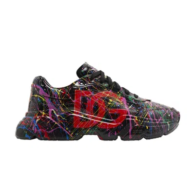 Pre-owned Dolce & Gabbana Daymaster 'black Paint Splatter' | Men's Size 43