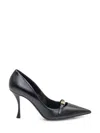 Dolce & Gabbana 90mm Leather Pumps With Pointed Toes In Black