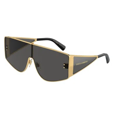 Dolce & Gabbana Dna Mask-frame Sunglasses In Gold
