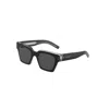 Dolce & Gabbana Sharped Rectangle-frame Sunglasses In Black