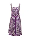 Dolce & Gabbana Silk Majolica Print Midi Dress In Multi