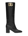 Dolce & Gabbana Leather Boots In Black