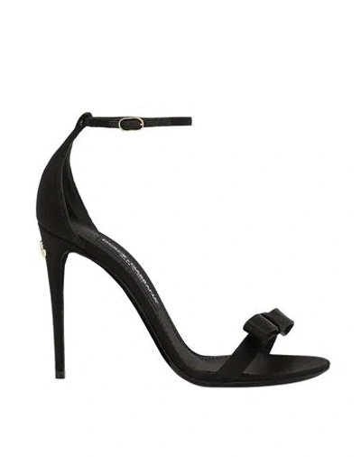 Dolce & Gabbana Keira Sandals Woman Sandals Black Size 9.5 Polyester