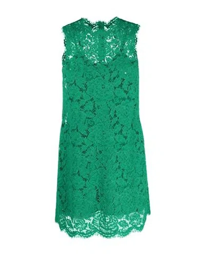 Dolce & Gabbana Kim Dress Stretch Lace Woman Mini Dress Green Size 6 Cotton