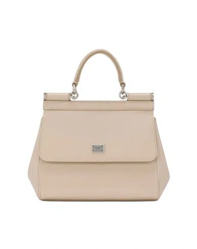 Dolce & Gabbana Kim Sicily Handbag Woman Handbag Beige Size - Leather