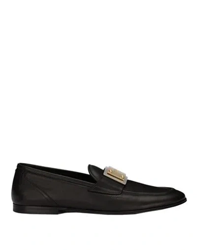 Dolce & Gabbana Loafers Man Loafers Black Size 8 Leather
