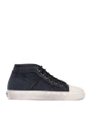 DOLCE & GABBANA DOLCE & GABBANA DOLCE & GABBANA MID-TOP VINTAGE SNEAKERS MAN SNEAKERS MIDNIGHT BLUE SIZE 9 COTTON