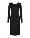 Dolce & Gabbana Milano Rib Midi Dress With Dg Logo In Black