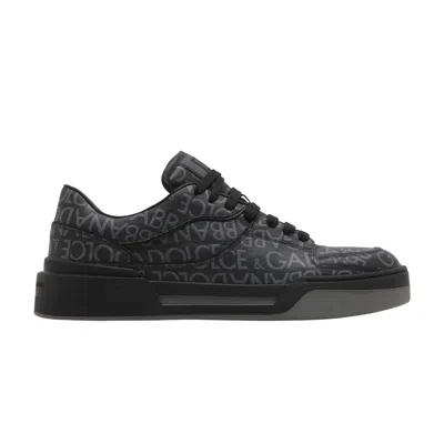 Pre-owned Dolce & Gabbana New Roma Low 'allover Jacquard Logo - Black' | Men's Size 45