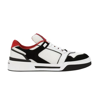 Pre-owned Dolce & Gabbana New Roma Low 'black White Red' | Men's Size 41