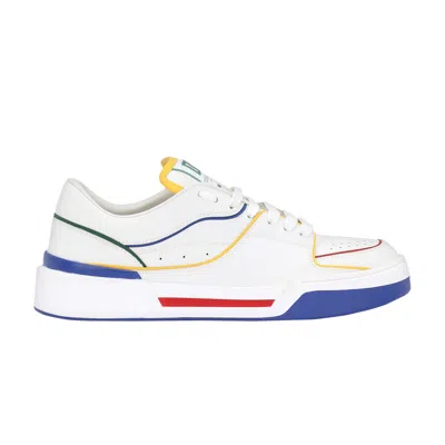 Pre-owned Dolce & Gabbana New Roma Low 'primary Colors' | White | Men's Size 43.5