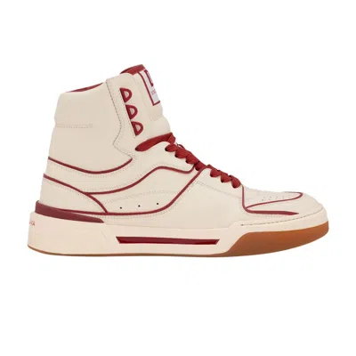 Pre-owned Dolce & Gabbana New Roma Mid 'ivory Red' | Cream | Men's Size 42.5 In White