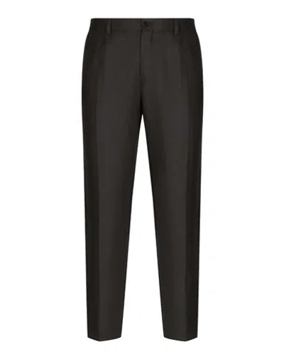 Dolce & Gabbana Pants Man Pants Black Size 38 Linen In Brown
