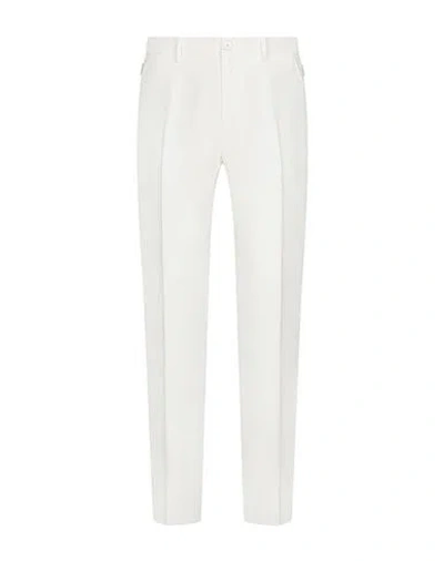 Dolce & Gabbana Pants Man Pants White Size 34 Linen