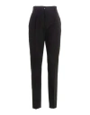 Dolce & Gabbana High-waisted Jacquard Trousers In Black